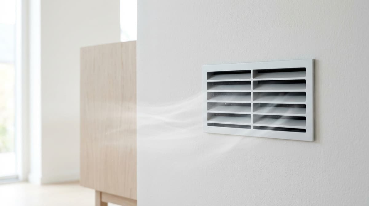 Frisk luft strømmer gennem ventilationsrist — Horsens